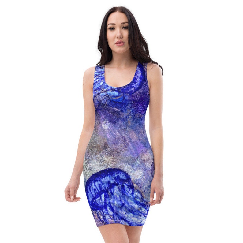 Jellyfish Sublimation Cut & Sew Dress Artistic Oceanic Silver - Etsy