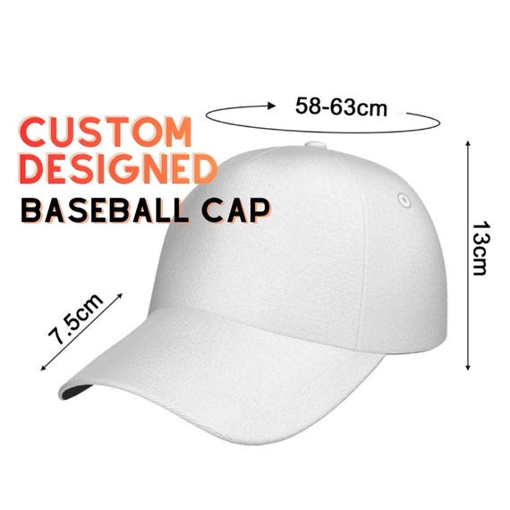 Customized Baseball Cap: All Over Print, Customizable Message