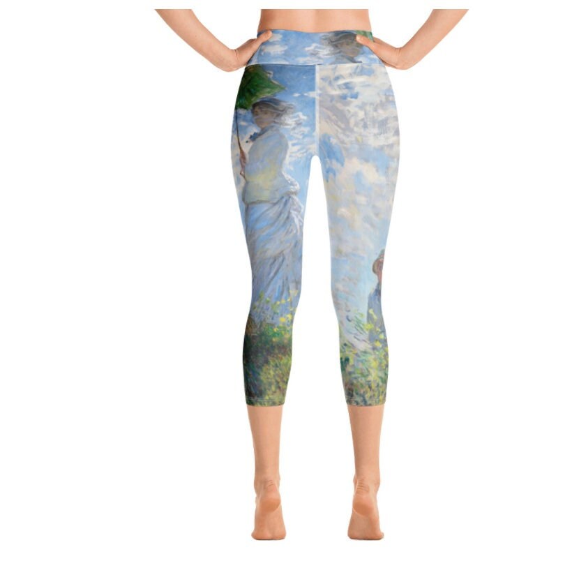 Claude Monet Leggings Woman With a Parasol All Over Print Yoga