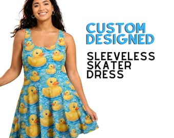 Individuell bedrucktes Skaterkleid, Fotokleid, Kleid mit individuellem Motiv, Festivalkleid, Tragbare Kunst, Geschenk für Sie