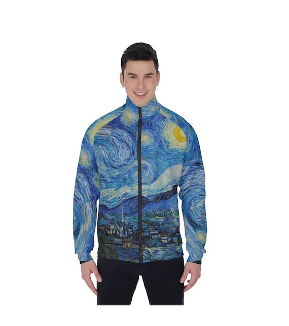 Vincent Van Gogh Starry Night Jacket All Over Print Unisex Jacket Post Impressionism Painting Statement Coat Zipup Bomber Collar Jacket Etsy Canada