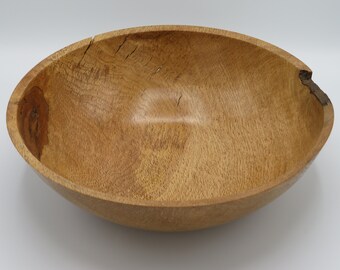 Irish Oak Bowl With Partial Natural Edge