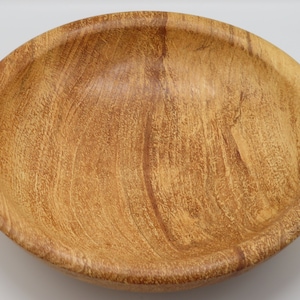 Natural Unique Hand Crafted Irish  Solid Spalted Beech Bowl With Curved Rim