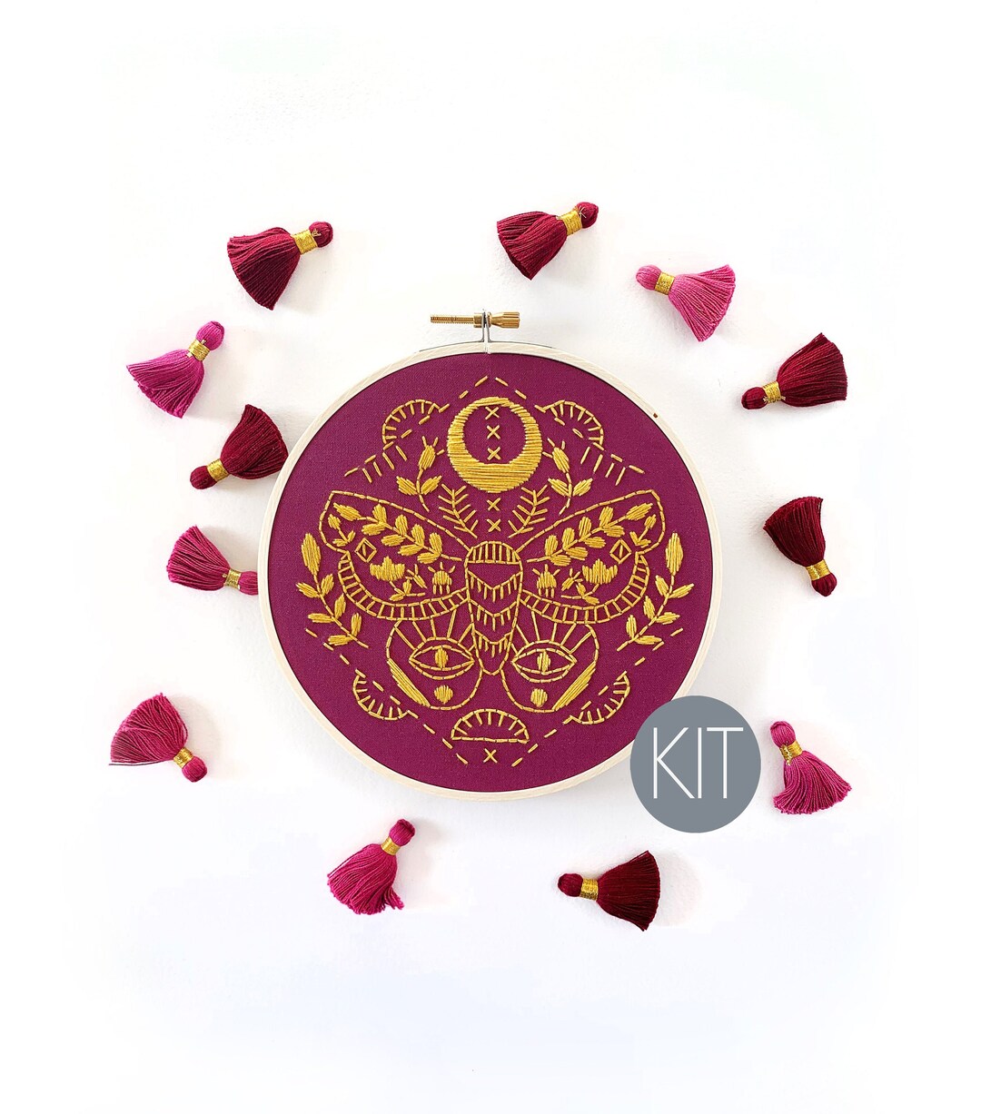 Mythic Moth Embroidery Kit