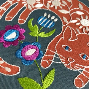 Garden Cat Embroidery Kit image 3