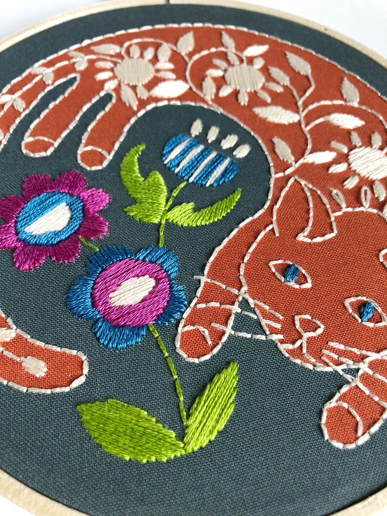 Garden Cat Embroidery Kit image 3