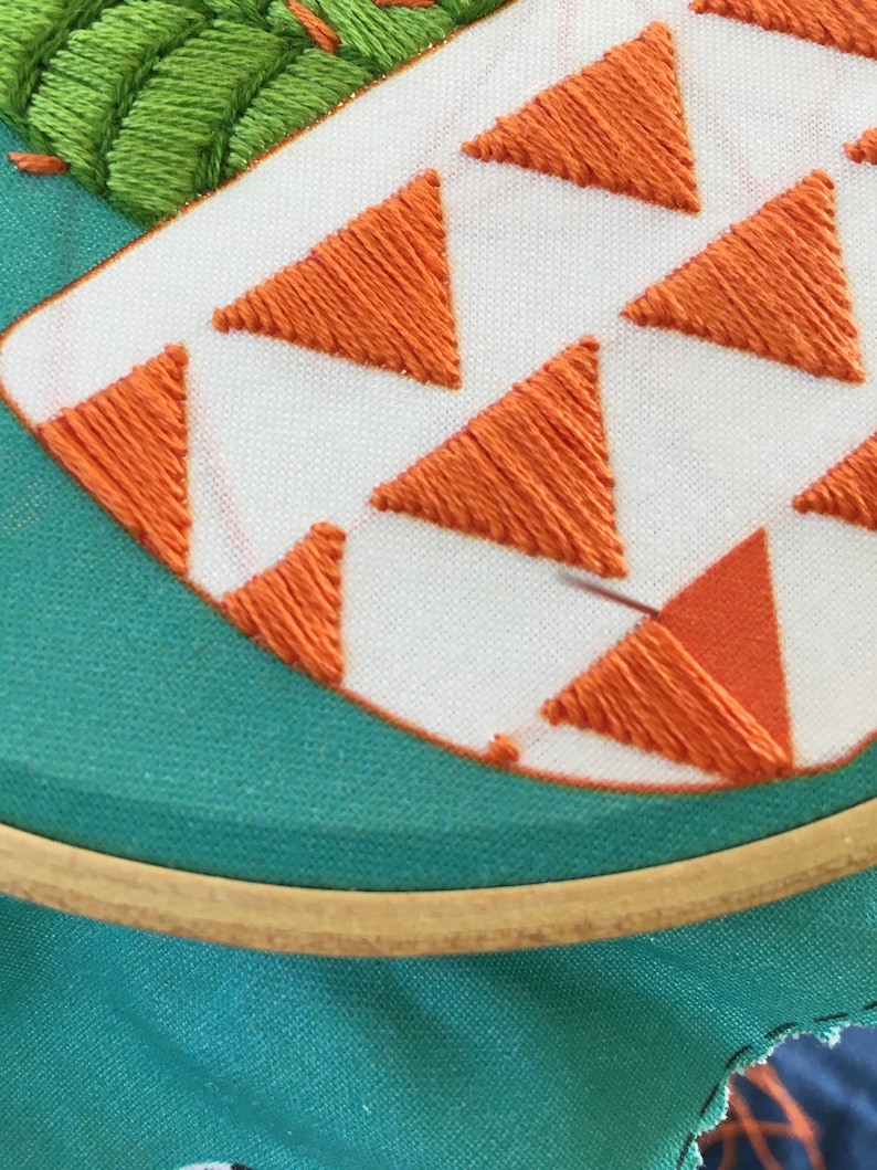 Orange Cactus Embroidery Kit