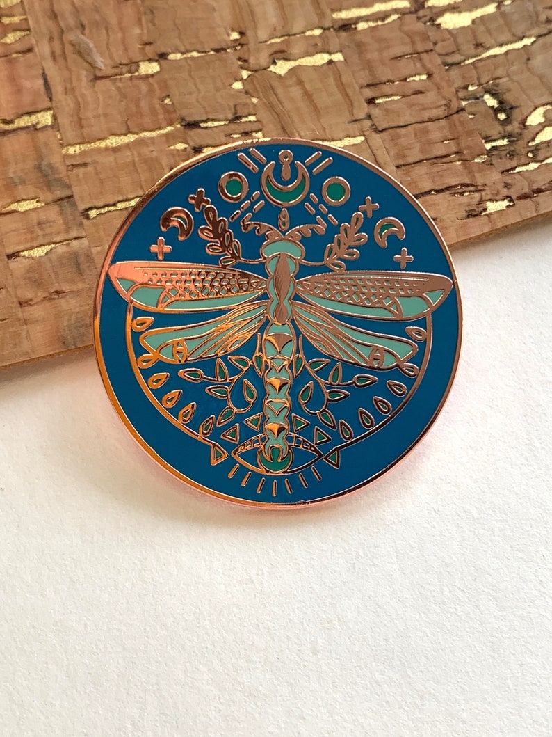 Mystic Dragonfly Enamel Pin image 1