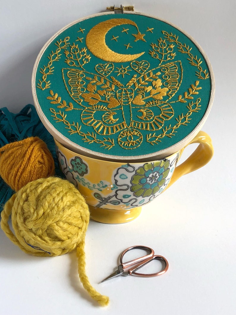 Lunar Moth Embroidery Kit