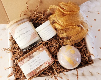 Natural Patchouli Spa Gift Set/ Birthday Gifts For Her/ Natural Bath & Body Products/ Made With Essential Oil/ Patchouli Bath And Body