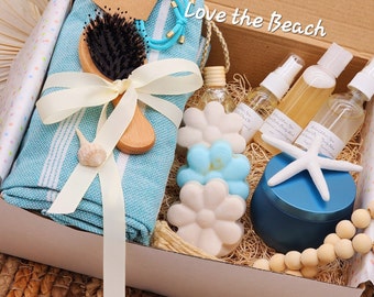 Beach Lover Gift Basket/ Thinking Of You/ Just Because Gift / Ocean Lover Gift/ Beach Themed Gift Basket/ Natural Bath & Body Gift Basket