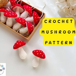 Amigurumi Mushroom Pattern, Crochet Mushroom Pattern, Crochet Amigurumi Beginner Friendly Pattern, Crochet Cute Patterns, Tiny Amigurumi