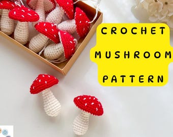 Amigurumi Mushroom Pattern, Crochet Mushroom Pattern, Crochet Amigurumi Beginner Friendly Pattern, Crochet Cute Patterns, Tiny Amigurumi