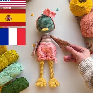 Schema anatra amigurumi, schema anatra peluche, schema anatra all'uncinetto, schemi uncinetto, simpatici animali all'uncinetto, schema animali amigurumi bambina