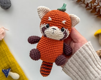 Amigurumi Red Panda Pattern, Red Panda Plush Pattern, Crochet Red Panda Pattern, Crochet Patterns, Crochet Animals, Amigurumi Animal Pattern