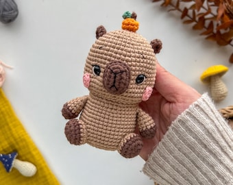 Amigurumi Capybara Pattern, Capybara Plush Pattern, Crochet Capybara Pattern, Crochet Pattern, Crochet Cute Animal, Amigurumi Animal Pattern