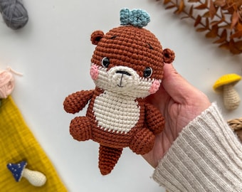 Amigurumi Otter Pattern, Otter Plush Pattern, Crochet Otter Pattern, Crochet Patterns, Crochet Cute Animals, Amigurumi Animal Patterns