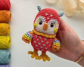Amigurumi Owl Pattern, Owl Plush Pattern, Crochet Owl Pattern, Crochet Pattern, Crochet Cute Bird, Amigurumi Bird Pattern