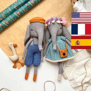 Wzór na szydełkowego słonia, wzór na słonia Amigurumi, wzór na amigurumi, wzory na szydełkowe zwierzęta, szydełkowe zwierzęta, wzór na plusz