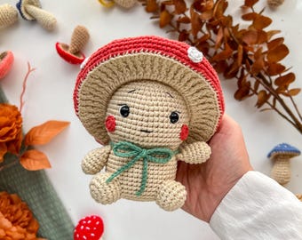 Amigurumi Mushroom Pattern, Mushroom Plush Pattern, Crochet Mushroom Pattern, Crochet Pattern, Crochet Cute Animal, Amigurumi Animal Pattern