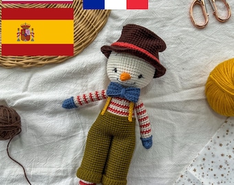 Amigurumi Snowman Pattern, Snowman Plush Pattern, Crochet Snowman Pattern, Crochet Patterns, Crochet Cute Patterns, Crochet Winter Plushies