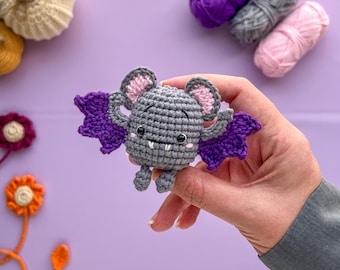 Amigurumi Halloween Bat Pattern, Crochet Bat Pattern, Amigurumi Bat Pattern, Crochet Pattern, Amigurumi Pattern, Crochet Cute Animal Pattern