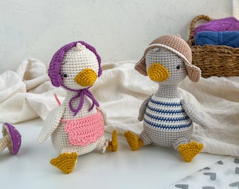 Amigurumi Goose Crochet Pattern, Matilda Hugo the Geese, Fluffy Flock Family, Crochet Goose Pattern, Amigurumi Goose Plushies Pattern Pack