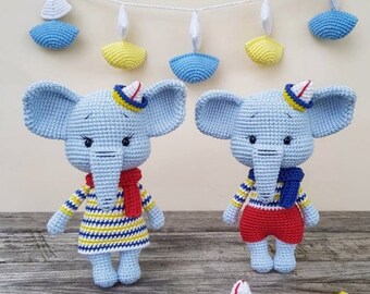 Crochet Elephant Pattern, Elephant Amigurumi Pattern, Amigurumi Pattern, Crochet Patterns Animal, Crochet Animal, Plush Pattern