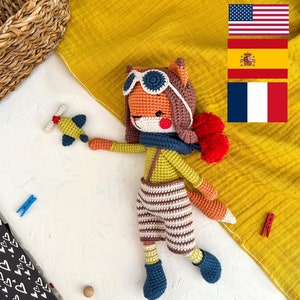 Modello di peluche a forma di volpe, modello di volpe, modelli all'uncinetto, modello amigurumi, modelli all'uncinetto per animali, animale all'uncinetto, modello di peluche, modello di peluche