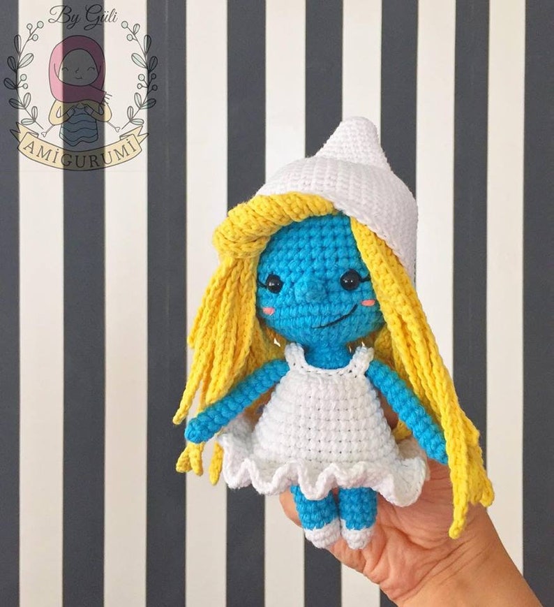 Pattern SMURFETTE Amigurumi Crochet Smurf Pattern Etsy