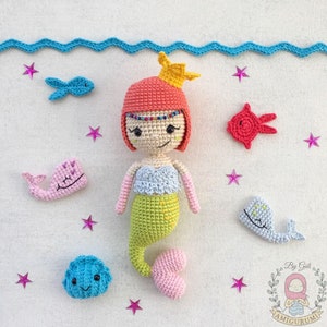 Crochet Mermaid Pattern, Amigurumi Doll Pattern, Crochet Patterns, Amigurumi Pattern, Crochet Plushie Pattern, Crochet Patterns Amigurumi