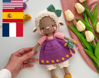 Crochet Sheep Pattern, Crochet Lamb Pattern, Crochet Patterns, Amigurumi Pattern, Crochet Patterns Animal, Crochet Animal, Plush Pattern