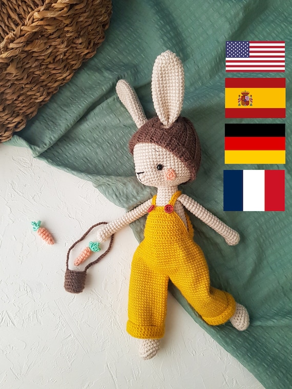Rabbit Plush Pattern, Crochet Rabbit Pattern, Crochet Patterns, Crochet Patterns Animal, Crochet Animal, Plushie Pattern, Plush Pattern