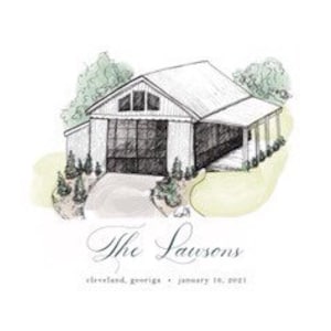Custom Venue Illustration, Wedding Venue Drawing, Wedding Invitation Venue Sketch, Wedding Sketch, Wedding Illustration, Venue Drawing