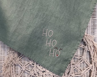 bestickte Stoffservietten, embroidered cloth napkins, personalisierte Geschenke, Weihnachtsgeschenk, Name, Initialen, Nachhaltig, festlich