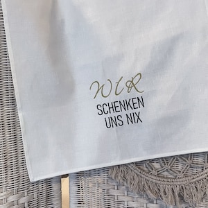 besticktes Geschirrtuch, Spruch, personalisierte Geschenke, Küchentuch, Halbleinen