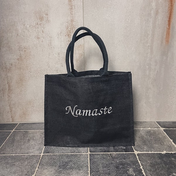 Jute Tasche / Groß / personalisiert / Geschenk / Namaste