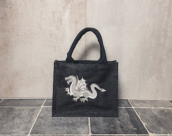 Jute Tasche / klein / personalisiert / Geschenk / Drache
