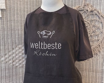 bestickte Schürze, Kochen, Küche, personalisierte Geschenk, Küchenschürze