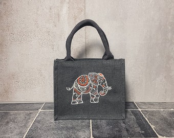 Jute Tasche / klein / personalisiert / Geschenk / Elefant