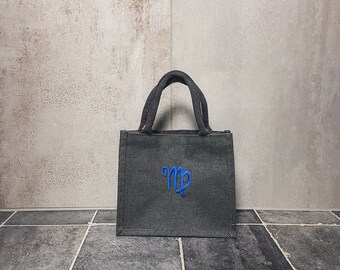 Jute Tasche / klein / Sternzeichen / Jungfrau / Geschenk