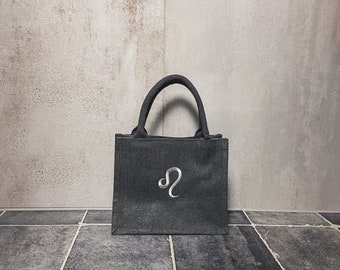 Jute Tasche / klein / Sternzeichen / Löwe / Geschenk