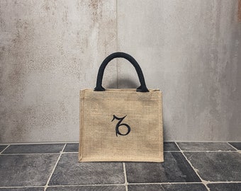 Jute Tasche / klein / Sternzeichen / Steinbock / Geschenk
