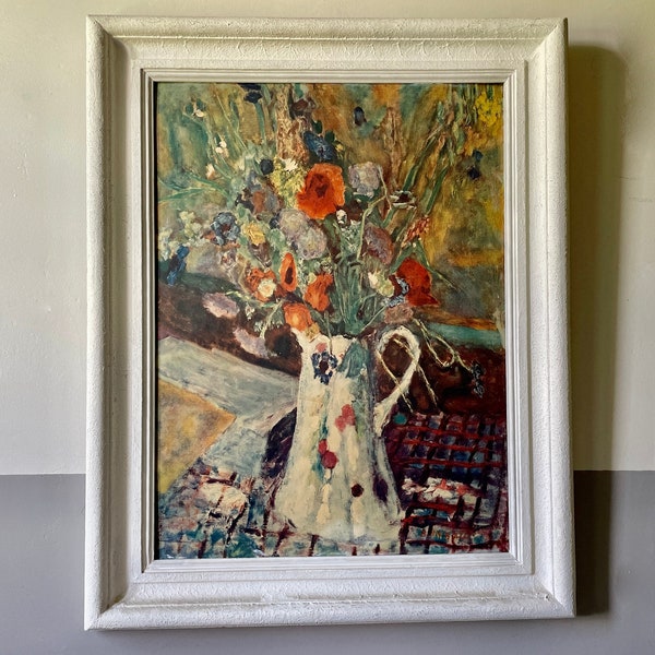 Encadrement affiche Pierre Bonnard fleurs, tableau peinture bouquet, fleurs d'été vase, décoration murale classique, cadeau chic français