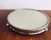 1950 turn table, swivel serving board, centerpiece, bouquet vase stand, game board, table accessory, vintage