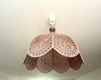 Suspension raphia Targetti 1970, lampe de plafond fleur ajourée, design Italie, accessoire chambre entrée, déco boho bohème, cadeau rétro