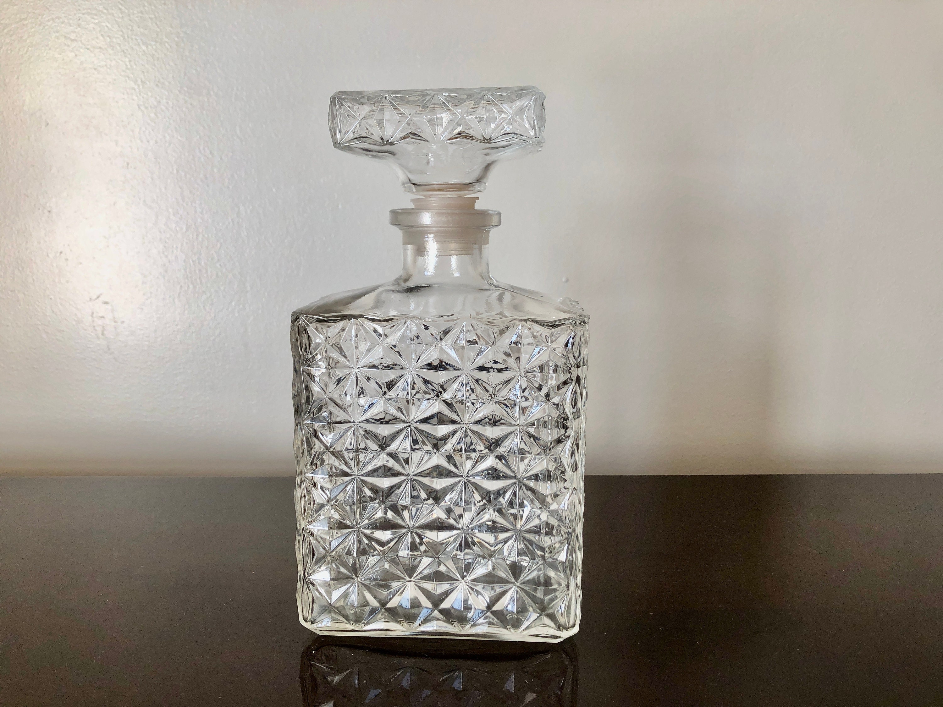 Carafe à Whisky Vintage, Ancienne Bouteille Liqueur, Flacon Digestif Rétro, Décoration Mid-Century, 