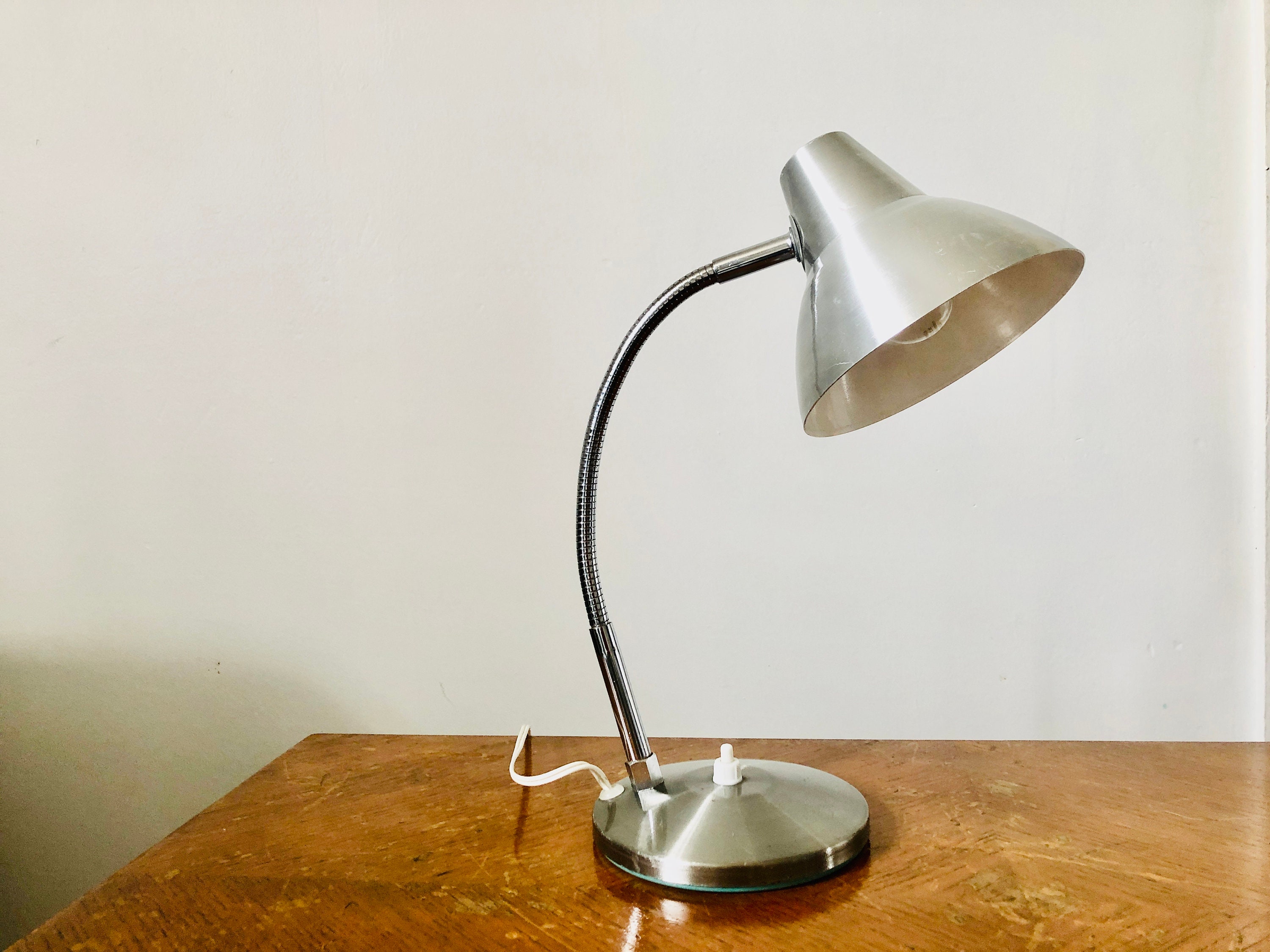 Lampe de Bureau à Flexible, Lampe Aluminium Vintage, Design Industriel, d'atelier 1960, Accessoire B