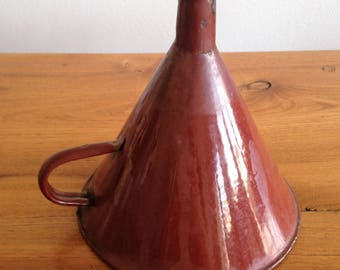 Enameled antique funnel - shabby