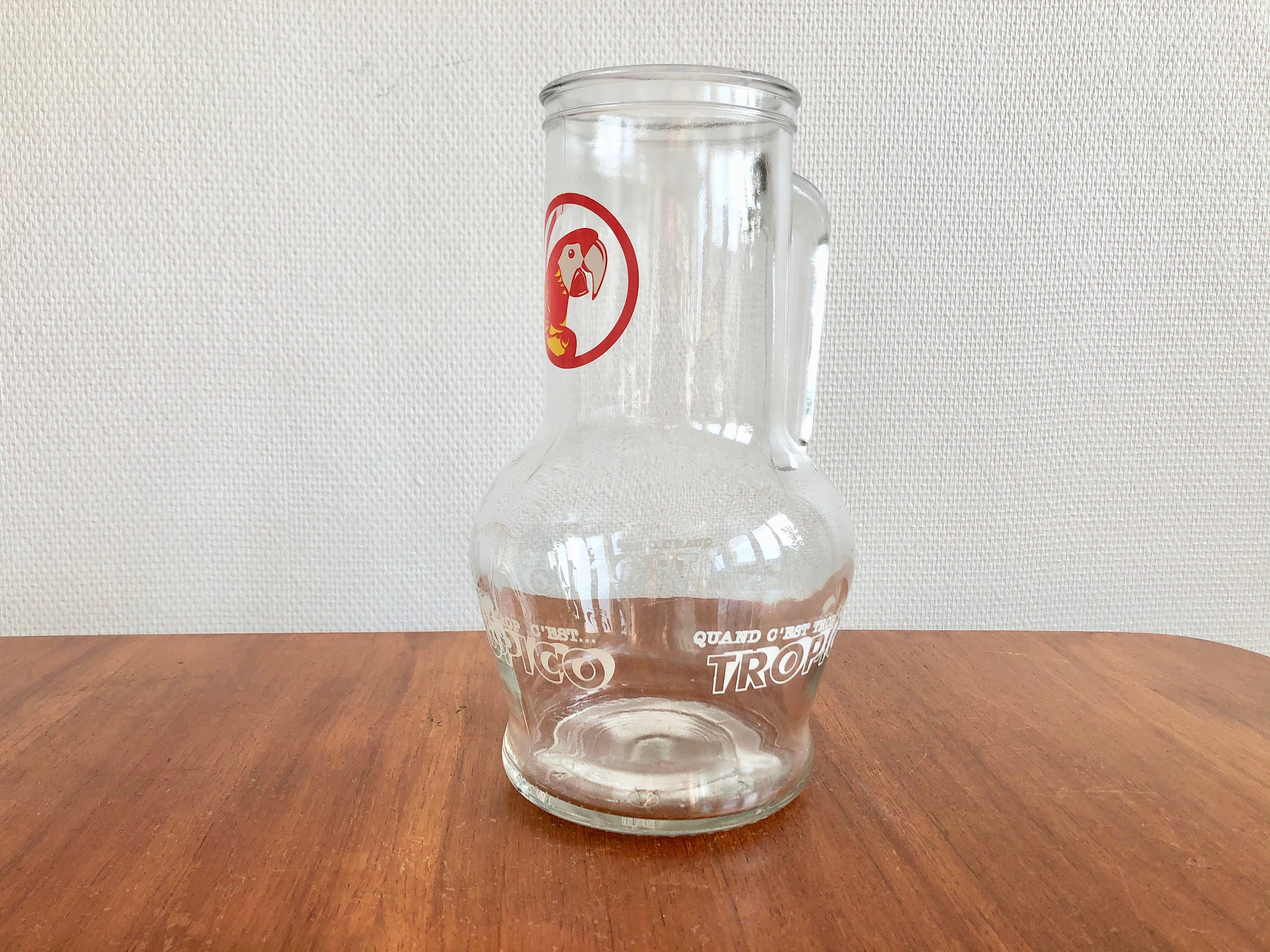 Grand Pichet Tropico Rétro, Orangeade Sirop, Collection Carafe Perroquet, Parrot Broc Deco Vintage, 